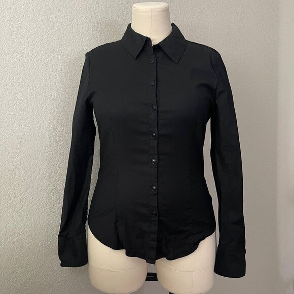 Reformation x Camille Rowe Jodie Shirt in Black, Size 10 - Picture 1 of 9